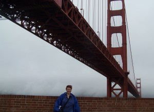 Me and the Golden Gate Bridge, from Fort Point